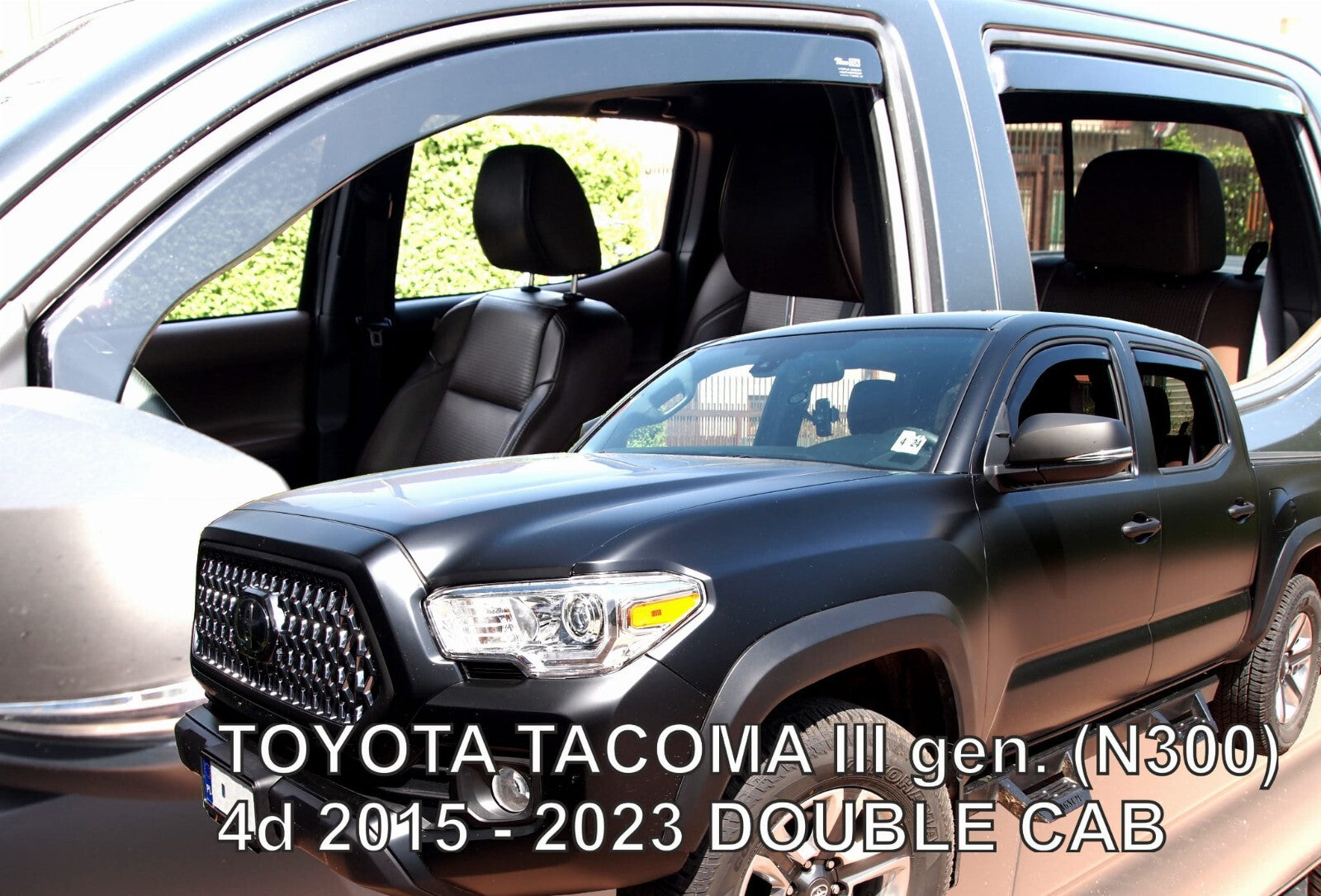 TEAM HEKO IN-CHANNEL VENT VISORS FOR TOYOTA TACOMA CREW CAB 4 DOOR 2016-2023