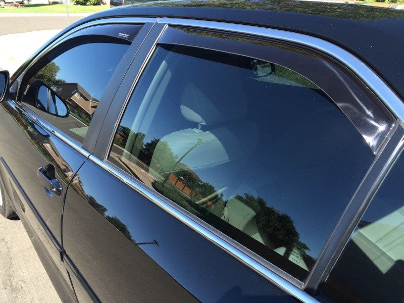 AUDI Q7 IN-CHANNEL RAIN GUARDS WIND DEFLECTORS 2007-2015 FRONT & REAR DARK SMOKE