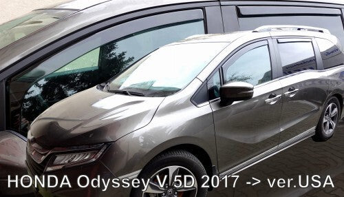 IN-CHANNEL RAIN GUARDS FOR HONDA ODYSSEY 2018-UP ( FULL SET) DARK SMOKE