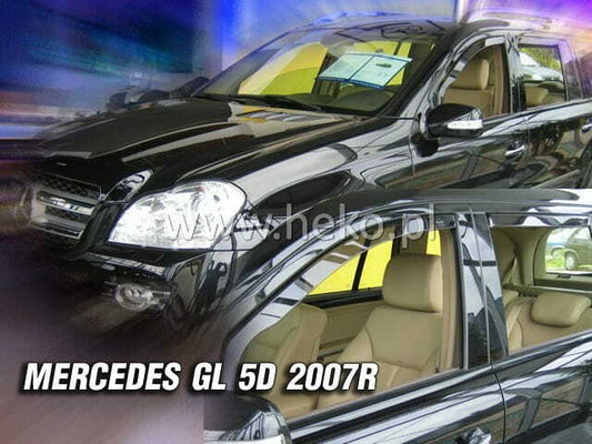IN-CHANNEL RAIN GUARDS FOR MERCEDES GL  (FULL SET) FITS 2007-2012