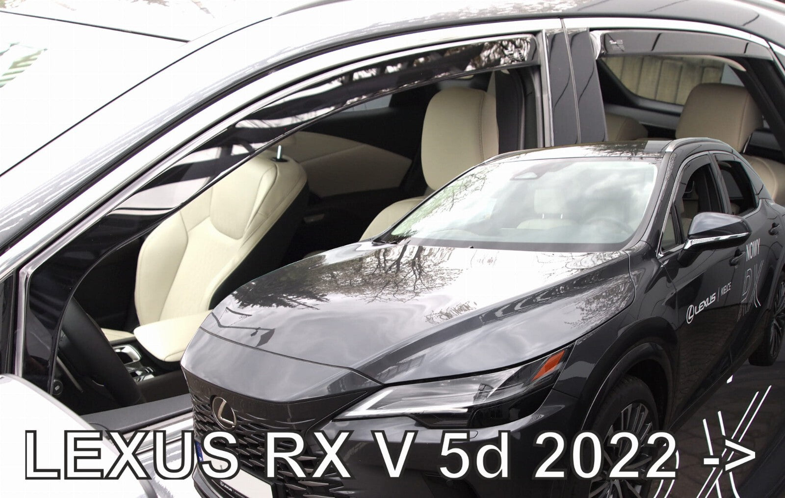 TEAM HEKO IN-CHANNEL VENT VISORS FOR LEXUS RX 2023-UP FULL SET)
