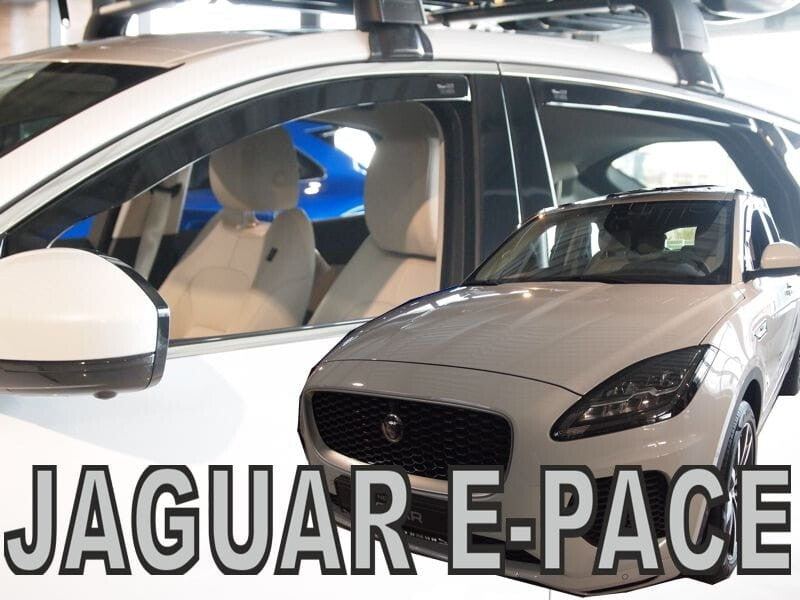 JAGUAR E-PACE IN-CHANNEL RAIN GUARDS 2018-2024 ( FULL SET) DARK SMOKE