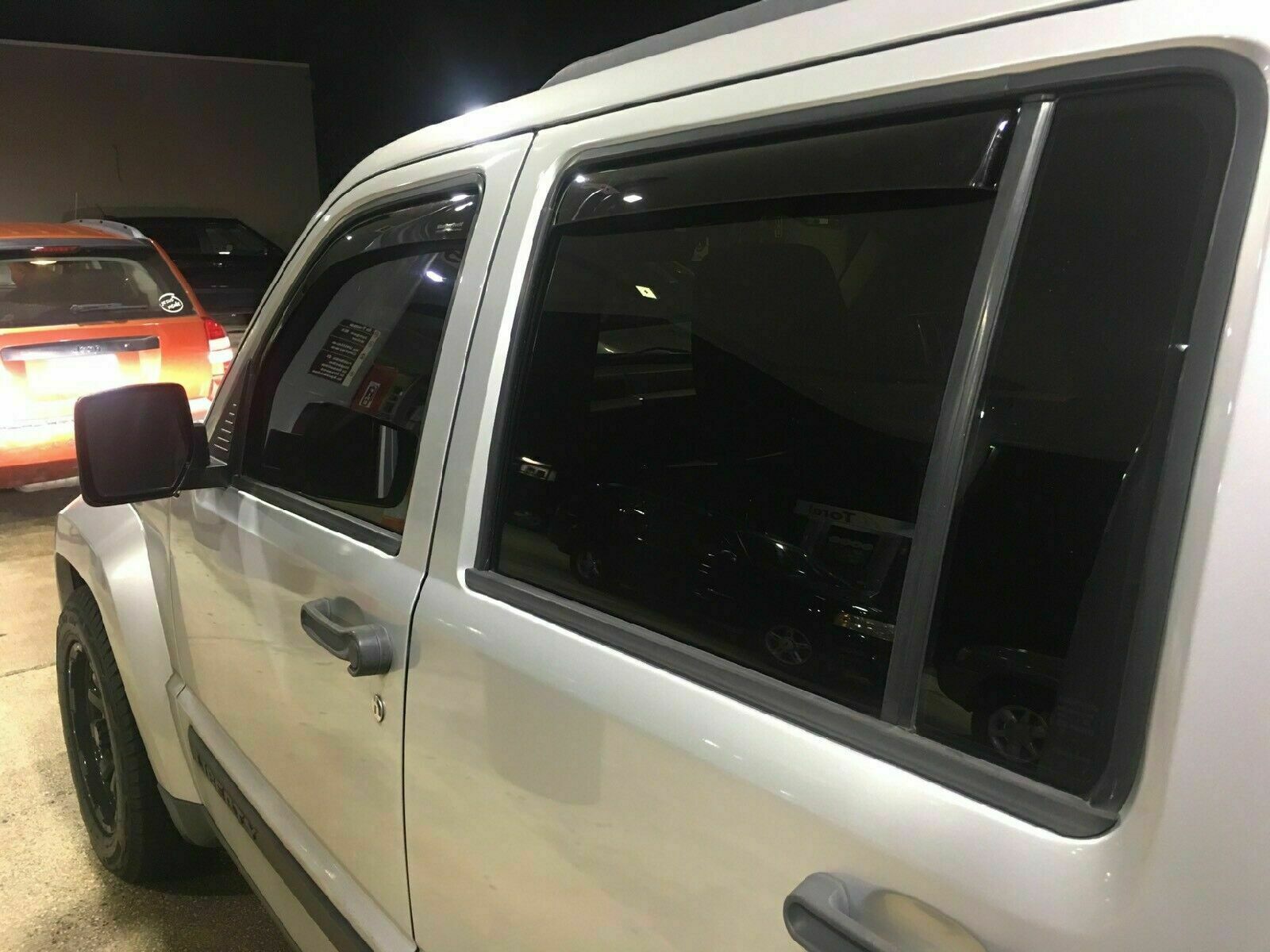 IN-CHANNEL RAIN GUARDS WIND VISORS FOR JEEP LIBERTY 2008-2013 4PC
