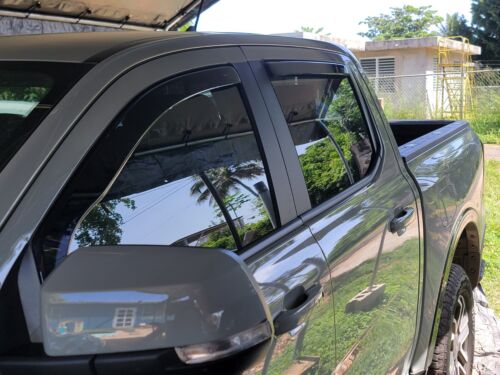 FORD MAVERICK IN CHANNEL RAIN GUARDS ( FULL SET IN DARK SMOKE)